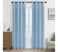MRTREES Blackout Curtains Bedroom 90 Drop 2 Panels Sky Blue Eyelet Thermal Curtain for Living Room Soft Texture Window Treatments for Kids 66x90 Inch 167x228 CM