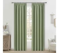 MRTREES Blackout Thermal Curtains 72 Inch Drop, Pencil Pleat Curtains for Bedroom Living Room Multiple Hanging Methods, 2 Panels 117x183 CM 46x72 Inch Sage Green