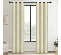 MRTREES Cream Beige Blackout Eyelet Curtains, 2 Panels W46 x L72 Inch | Blackout Thermal Eyelet Curtains for Bedroom, Living Room, Study, Balcony, Privacy Window Treatments, 117x183 CM