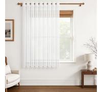 MRTREES Living Room Curtains, Transparent Bedroom Curtain, Modern Living Room Curtain, Pack of 1, 200 x 100 cm, White