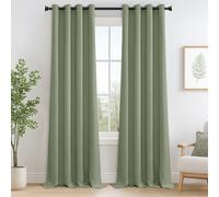 MRTREES Sage Green Blackout Eyelet Curtains, 2 Panels W90 x L90 Inch | Blackout Thermal Eyelet Curtains for Bedroom, Living Room, Study, Balcony, Privacy Window Treatments, 228x228 CM