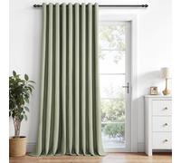 MRTREES Thermal Blackout Curtain Sage Green Large Width 200(W) x225(H) CM, 1 Piece, Thermal Anti-Cold Curtain Room Separation, Opaque Eyelet Curtain for Living Room Bedroom Door