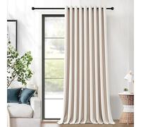 MRTREES Thermal-Insulated Blackout Curtain with Eyelets, Anti Cold and Heat Opaque Curtain, Room Divider, for the Door, Living Room, Bedroom, Beige, 300 x 240 cm, 1 Piece
