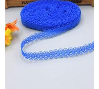 MRVAKDYDI Applique Inelastic Embroidery Lace Trim, Pack of 2 5 10 Yards 14mm Polyester Cotton Lace Ribbon Multicolor(Royal Blue,5 yards)