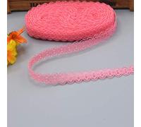 MRVAKDYDI Applique Inelastic Embroidery Lace Trim, Pack of 2 5 10 Yards 14mm Polyester Cotton Lace Ribbon Multicolor(Watermelon Red,5 yards)