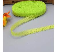 MRVAKDYDI Applique Inelastic Embroidery Lace Trim, Pack of 2 5 10 Yards 14mm Polyester Cotton Lace Ribbon Multicolor(Olive Green,5 yards)