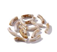 MRVAKDYDI Beads Bracelet Making Kit, 50Pcs/Lot 33mm Colorful Bent Pipe Bead Acrylic Curved Tube Beads(Ab Color)