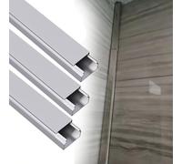 MRVAKDYDI Cable Trunking Raceway Kit, Stainless Steel Square Cable Trunking Raceway Silver Multiple Sizes 3 Or 4 Pcs(3 PCS,W 30 MM H 20 MM L 120 CM)