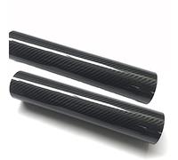 MRVAKDYDI Carbon Fiber Round Tube, Carbon Fiber Tube 3K Glossy 500mm Length 52-55mm OD Multiple Sizes Pack of 2(53mm*51mm)