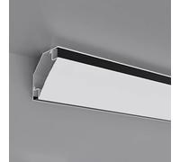 MRVAKDYDI Ceiling Coving Size, Aluminum LED Channel Crown Molding Surface Mount Diffuser Black White Custom Length(Black,26m/85.3ft)