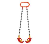 MRVAKDYDI Chain Drum Lifter, 1 Ton Vertical Drum Lifter With Double G80 Lifting Chain Sling For Crane And Forklift Metal Plastic Drums(B)