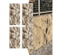 MRVAKDYDI Decorative Accent 3D Wall Panels, Waterproof 3D Stone Brick Textured Wall Panels 4pcs 0.6x1.2m 6cm Multicolor(White C)