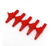 MRVAKDYDI Electrical Test Clamps, 5Pcs Insulated Crocodile Clips 83mm With 4mm Banana Jack 1000V 32A Multicolor(5pcs Red)