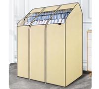 MRVAKDYDI Garment Covers Bag, Dustproof Garment Bag Coat Hanger Protector for Single-pole/Double-pole Clothes Rail Rack(Double Pole,120cm)