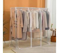 MRVAKDYDI Garment Covers Bag, Large Capacity Garment Clothes Rail Cover rainproof Dustproof Protective Over Cover for Coat Racks(A,150x150cm)