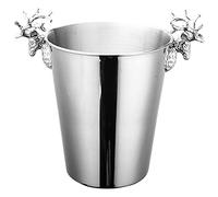 MRVAKDYDI ice bucket and tongs buckets, Ice Bucket Stainless Steel Double Wall Insulated Silver 3L-5L(5L)