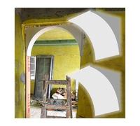 MRVAKDYDI Interior Paintable Arch Half Circle Kit, Foam Arch Kit For Door Tops Paintable Pre-Curved DIY 2 Pcs 15-60cm(46x46x46cm)