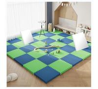 MRVAKDYDI Interlocking Floor Tiles, Interlocking Puzzle EVA Foam Floor Tiles 30x30cm 2.5cm Multicolor Pack Of 30/40 Pieces(Green/Navy Blue,40pcs)
