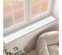 MRVAKDYDI Leather Window Sill Protector, PU Window Sill Protector And Pet Perch Waterproof Multicolor Size 4-8in X 24-118in(White,15x60cm/6x24in)