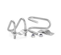 MRVAKDYDI Macrame Wall Hanging, 304 Stainless Steel Double U-Shaped Bolt Cross Pipe Clamp Shaped Hoop M6 M8 Sizes(M8X20X20)