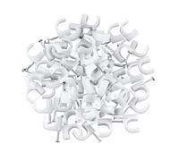 MRVAKDYDI Nail Clips Cable Management, Cable Clips Wire Holder Nail Clips Pack of 100 White 4-16mm(8mm)
