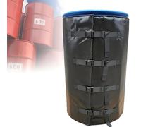 MRVAKDYDI Oil Barrel Heating Blanket, IBC Drum Heater Blanket, Waterproof, 0-150°C Temp Controller, Black/Grey, 200L/1000L(Black,150℃200L)