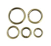 MRVAKDYDI Oval Spring O Ring, 20Pcs Metal Spring O Ring Buckles For Bag Handbag Belt Strap, Buckle Keyring Snap Clasp Hook DIY Leather Accessories(Brass,38mm)