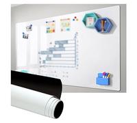 MRVAKDYDI Self-Adhesive Magnetic Whiteboard Paper, Magnetic Dry Erase Peel And Stick Wallpaper Roll White Multiple Sizes(White-a,35.4x59.1IN(90x150CM))