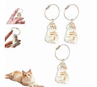 MRVAKDYDI Stainless Steel Bull-Nose External Vent, Plastic Multicolor Cat Hair Storage Bottle Keychain for Collecting Pet Hair Memorial Pack of 3, 4, or 6 pieces(B-3pcs)