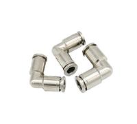 MRVAKDYDI Stainless Steel Bull-Nose External Vent, Pneumatic Quick Connector Brass Nickel Plated 4-16mm 4 Pack(Pv-10)