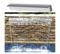 MRVAKDYDI Stainless Steel Waterfall Blade, 304 Stainless Steel Waterfall Spillway For Pond Pool Fountain Multicolor Multiple Sizes(Silver,59"/149.9cm)