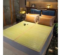 MRVAKDYDI Summer Sleeping Mat, Summer Ice Rattan Cooling Bamboo Mat - Non-Slip Washable Quick Dry, Multiple Sizes(C,120x190cm/47.2 * 74.8IN)