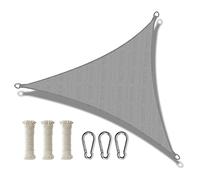 MRVAKDYDI Sun Shade Sail Waterproof Canopy, Sun Shade Sail Triangle HDPE 98% UV with Ropes Multicolor 2-6m(Grey,3x3x3m)