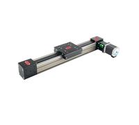 MRVAKDYDI Table coulissante à rail linéaire, RXP60 60mm Timing Belt Cross Linear Slide Table Guide Module Multiple Strokes CNC Electric(RXP60-700 stroke (with motor))
