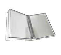 MRVAKDYDI Wall Document Organiser, With 10 A4 Pockets Catalog Organizer for Consultation and Presentation(Grey)