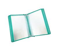 MRVAKDYDI Wall Document Organiser, With 10 Double Sided Panels Wall Mounted Reference System for A4 Letter Size Documents Assorted Colors PVC(Green)