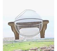 MRVAKDYDI Wall Mounted Cat Furniture with Scratching Posts, Transparent Wall Mounted Cat Space Capsule 40cm Diameter