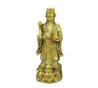 MRVAKDYDI Zen'Light Gold Buddha Statue, Buddha Statue Brass God Of Wealth Ruyi Standing Copper Ornaments Figurine 8x7x20cm 3.14x2.75x7.87in