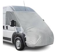 MRWiZMS Fiat Ducato Windscreen Cover|Typ 250 |Ab 2006| Fiat Ducato Front Window Cover 600D Oxford Cloth Anti-Condensation in Winter and Sun Protection in Summer (Grey,FIAT Ducato 2016-2023-Full)
