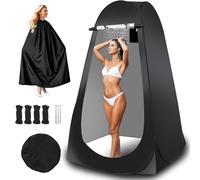 MRWiZMS Pop Up Tent, Camping Shower Tent Good Privacy and Large Space, UPF 50+Waterproof, With 1 Changing Cover.Easy Folded Toilet Tent