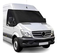 MRWiZMS Windscreen Cover for Mercedes Sprinter 2006-2018, 600D Oxford Cloth 100% Light Blocking, Waterproof, UV Resistant/Freezing/Frost resistant (Black,2006-2018)