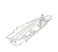 MRY-SFW 1/2400 US Navy Kitty Hawk Class CV-66 Aircraft Carrier Full Hull
