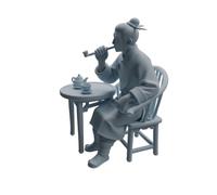 MRY-SFW 1/64 Ancient Tea Ceremony Character Modern Model 3 pcs