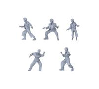 MRY-SFW 1/64 Modern Trend Street Dance Style Elderly Female MultiPose FivePerson Set