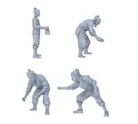 MRY-SFW 1/72 Ancient Chinese Laboring Commoner Figure 4 pcs