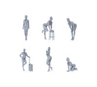 MRY-SFW 1/76 Sexy Flight Attendant Hexad 6-Figure Set, Uniform Seduction, DIY Paintingation
