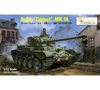 MRY-SFW Army Tank Unpainted 1/72 British Cruiser Tank A-34 COMET MK.1A Plastic Model Kit