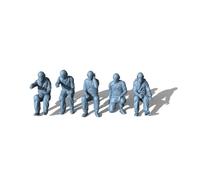MRY-SFW LY72261 1/72 Model Upgrade Parts MH-60 Blackhawk Helicopter Crew Pilot & Gunner Soldier 5pcs