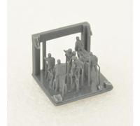 MRY-SFW LYT160348 1/160 10mm N Scale Miniature Factory Building Military Vehicle Railroad Track Accessories Props Diorama Landscape Firefighter Rescue Team Wounded Fire Brigade Rescue Team