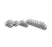 MRY-SFW XJT64032 1/64 S Scale Miniature Factory Building Military Car Railroad Track Accessory Props Diorama Scenery Factory Work Locomotive Ladder Steps